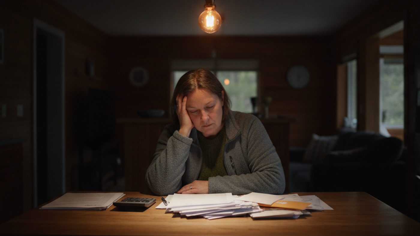 Family member managing bills and household tasks while supporting a loved one with addiction